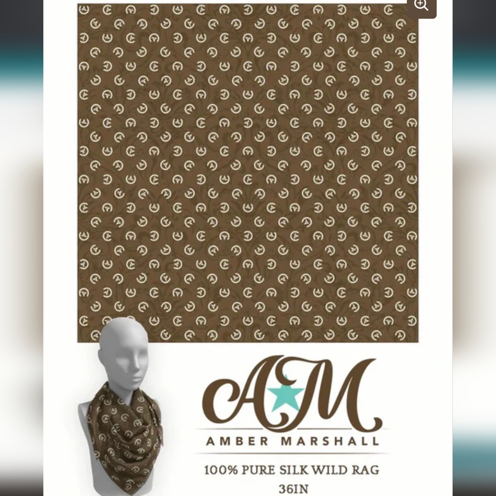 Marshall Brown and Teal Silk Scarf
